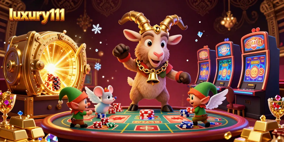 Experience the excitement at luxury111 casino with clown chaos, festive gremlins, and vibrant gaming elements.