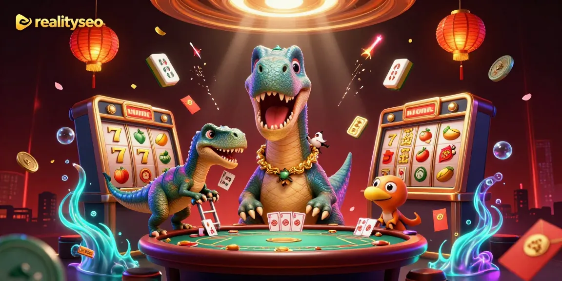 Experience thrilling slot action in this vibrant realityseo casino illustration.