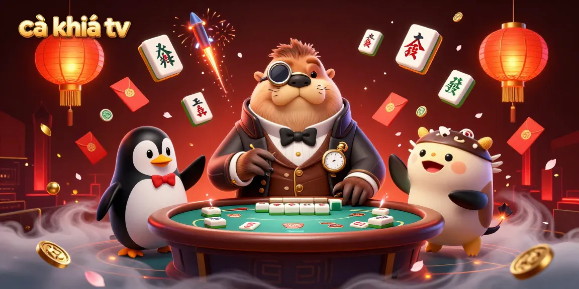 Experience the thrill of gambling with cà khịa tv at a lively poker table featuring unique characters.