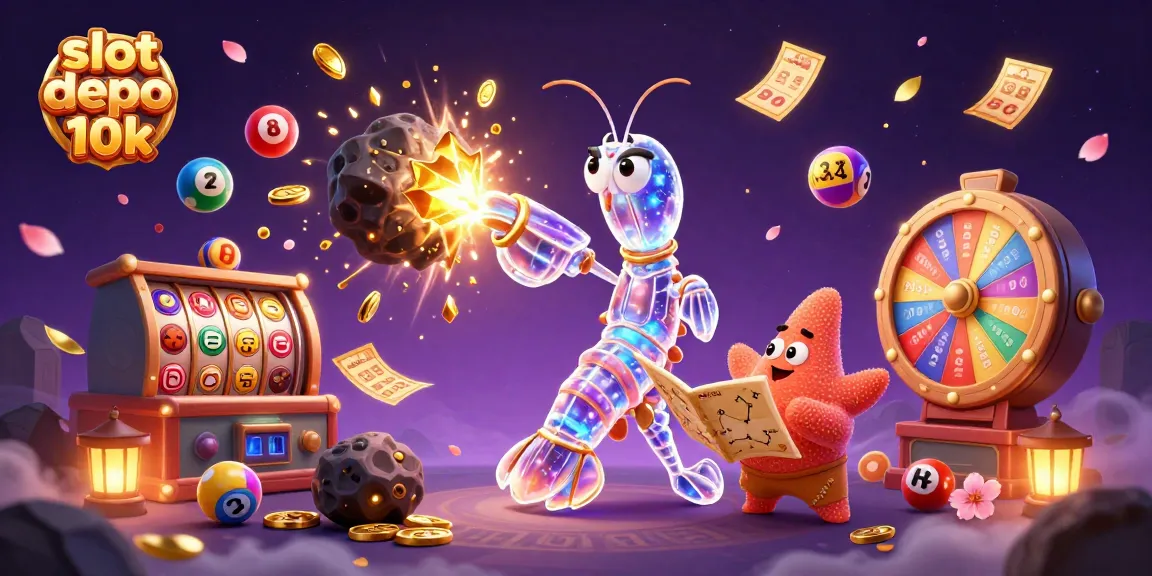 Experience the excitement of slot depo 10k with vibrant characters and dynamic game elements in this stunning illustration.