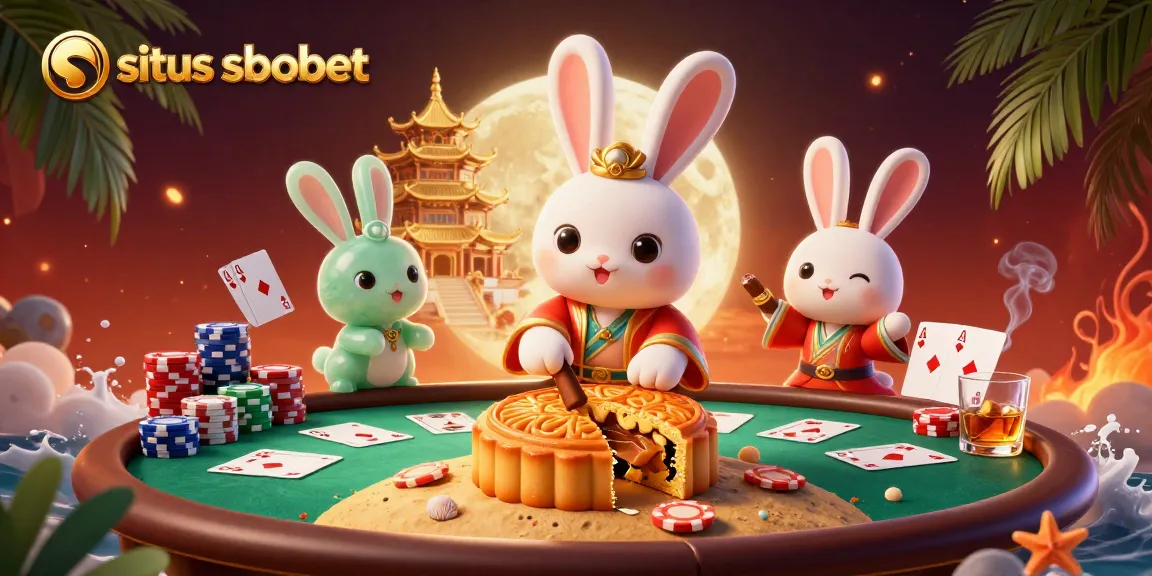 Experience the excitement of situs sbobet with a vibrant illustration featuring poker chips and traditional elements.