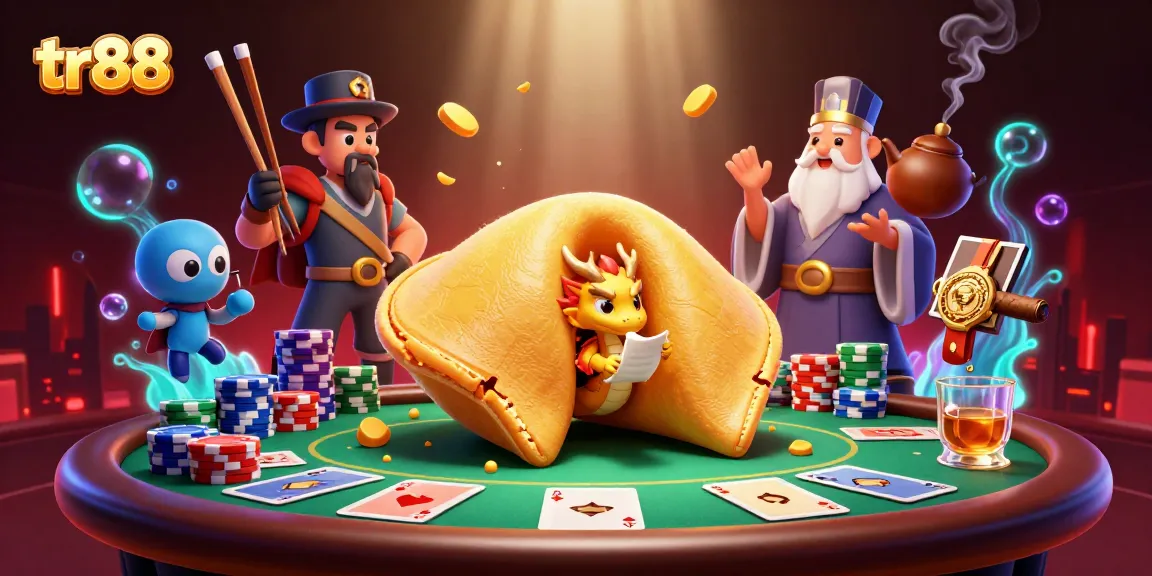 Experience thrilling wins at tr88 with a vibrant casino illustration featuring dragons and golden treasures.