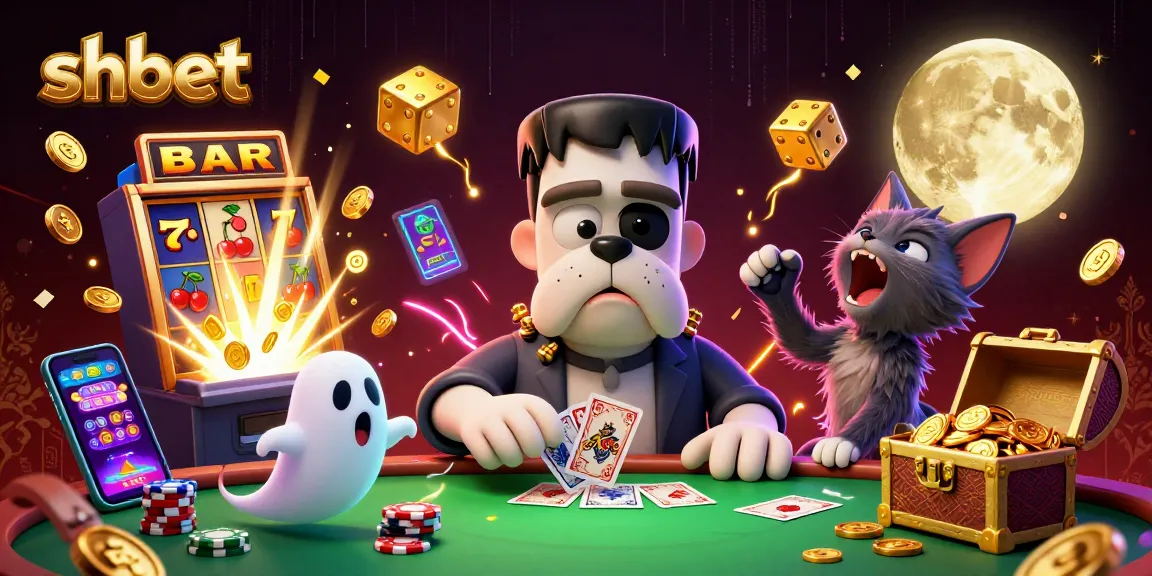 Engage with shbet casino excitement featuring a lively scene with characters in a vibrant casino.