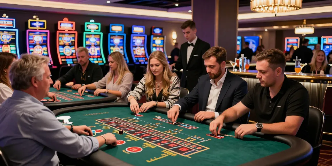 Exciting scene at trusted non UK casinos showcasing diverse players enjoying games at https://nhssm.org.uk.