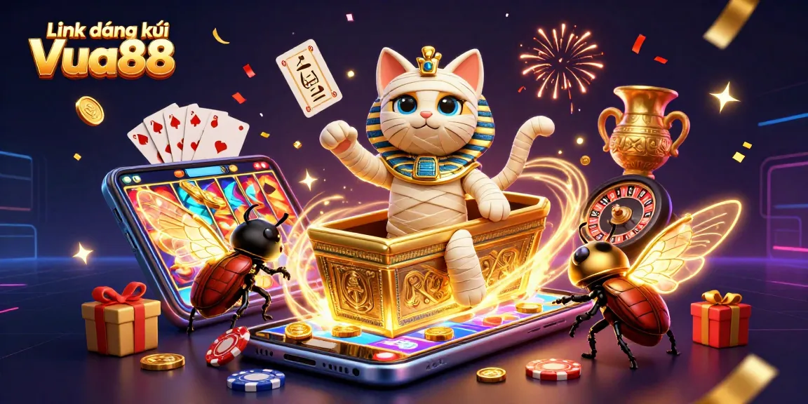 Experience the thrill of Link đăng ký Vua88 with dynamic casino characters and vibrant gaming elements.