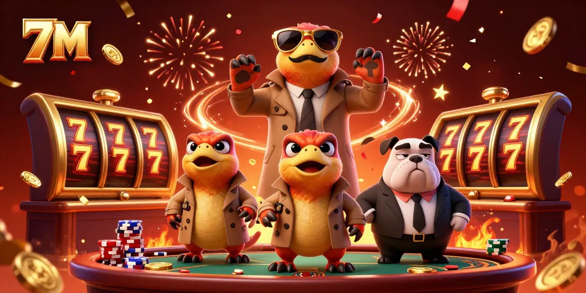 Win with 7M: Raptors sneak into a casino lounge while confetti and coins rain down