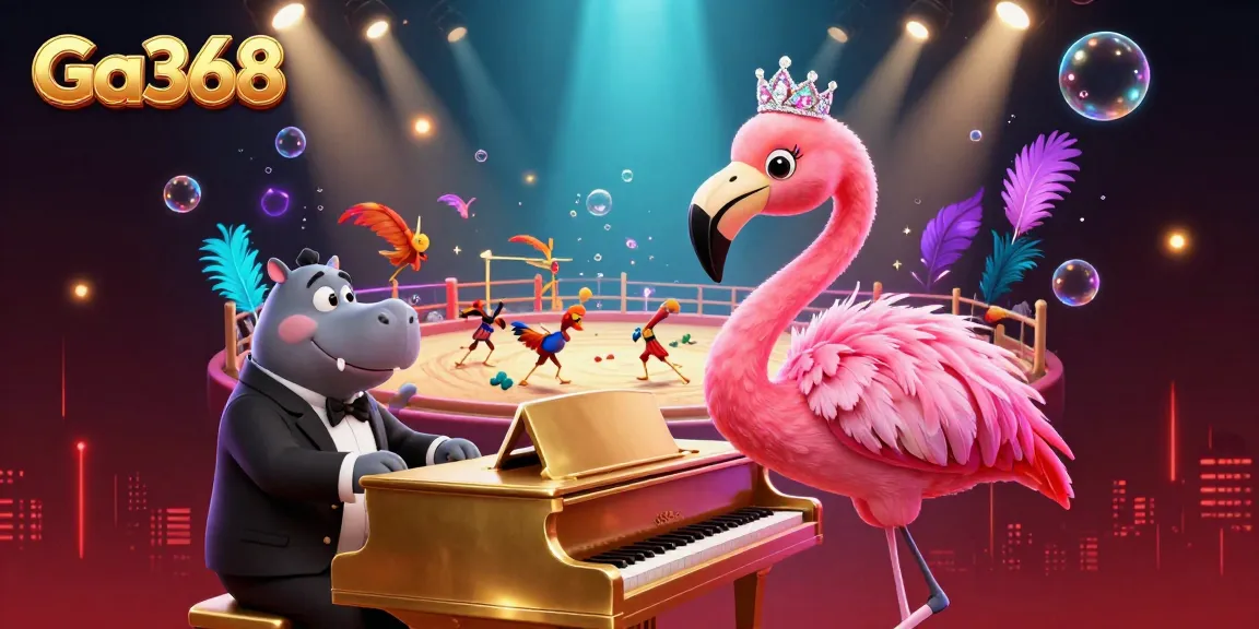 Engage with Ga368 as you experience thrilling cockfighting action in a vibrant 3D casino ambience.