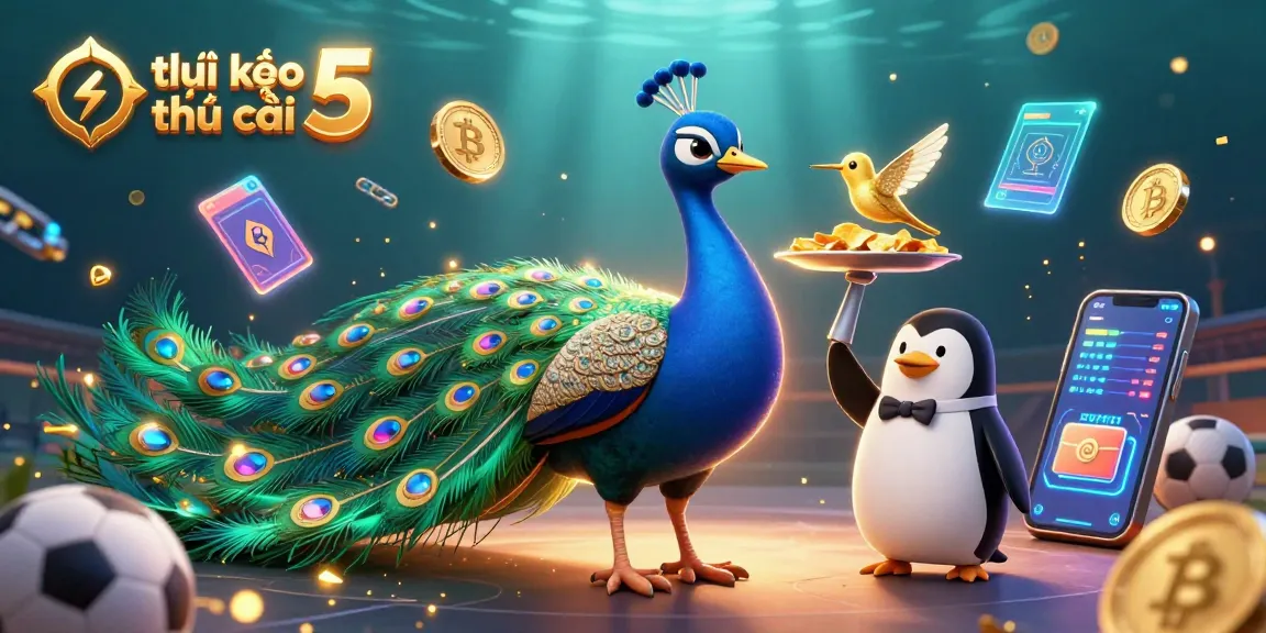 Engaging sports bettors with tỷ lệ kèo nhà cái 5 in a dynamic betting scene featuring vibrant characters and casino elements.