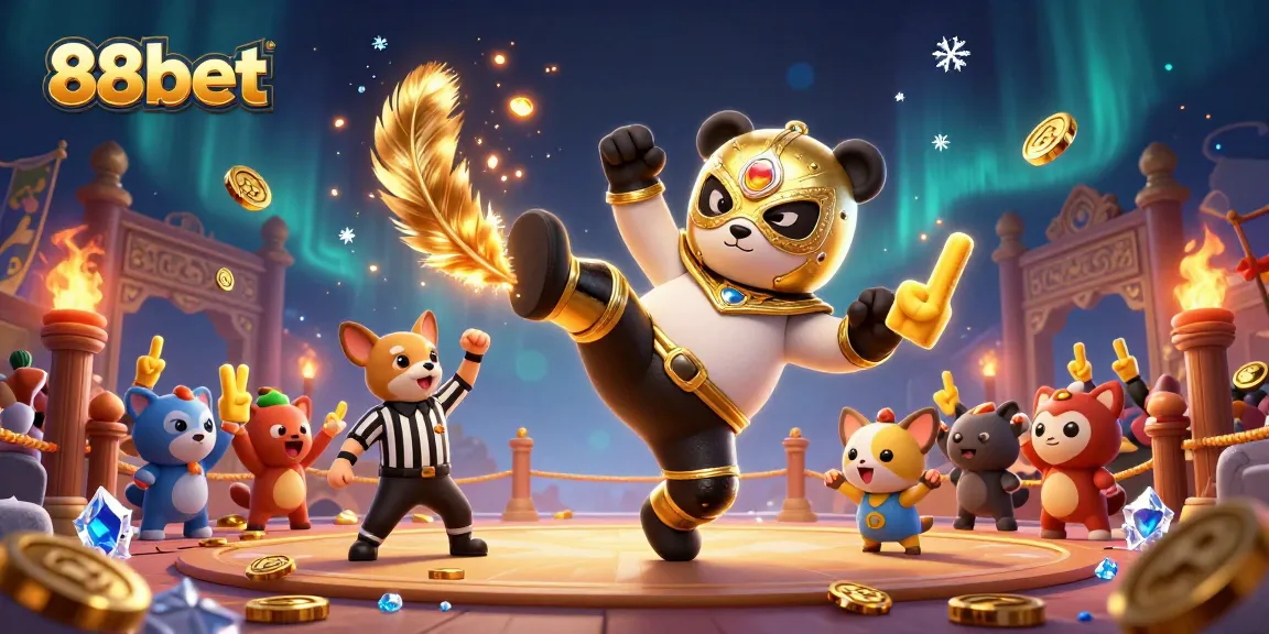 Join the action with 88bet as the panda wrestler and chihuahua referee deliver an exciting casino showdown.