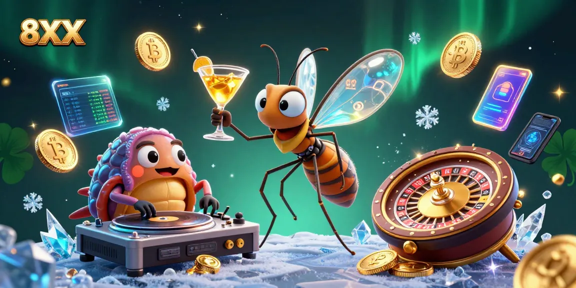 Experience thrilling gameplay with the vibrant 8XX casino scene showcasing iconic elements and crypto action.
