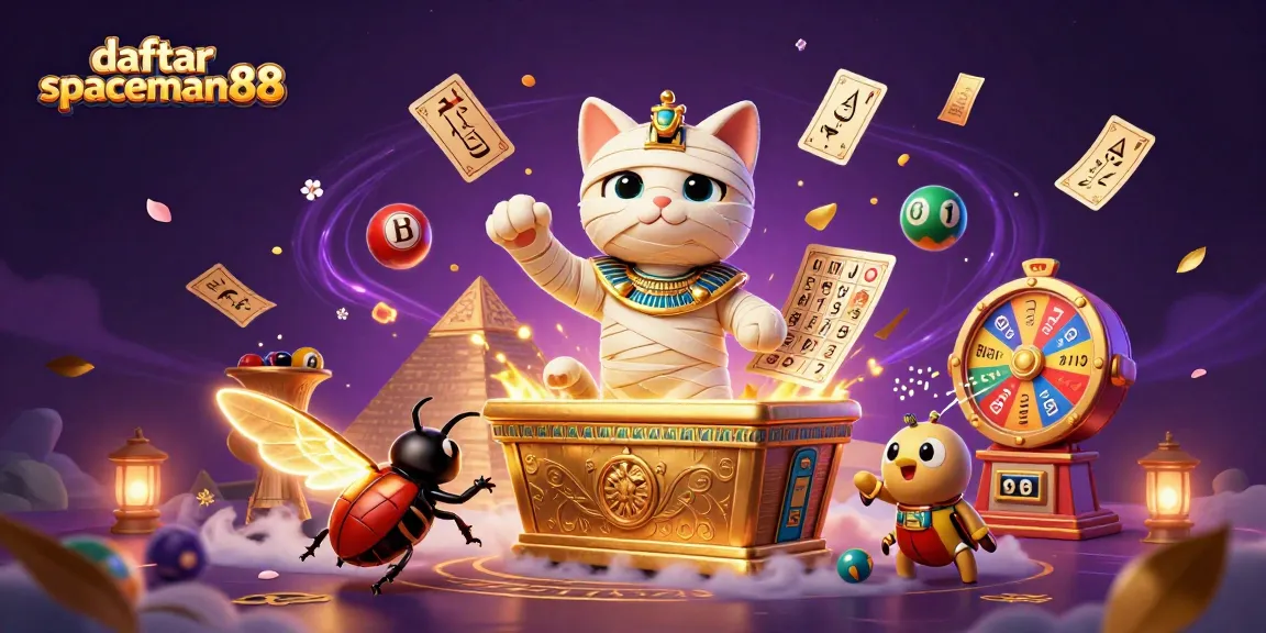 Experience the excitement of daftar spaceman88 with dynamic casino visuals in a rich 3D illustration.