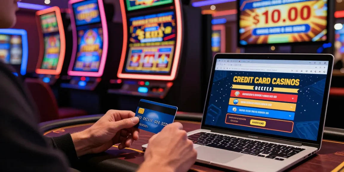 Player engaging with credit card casinos while enjoying exciting games and bonuses online