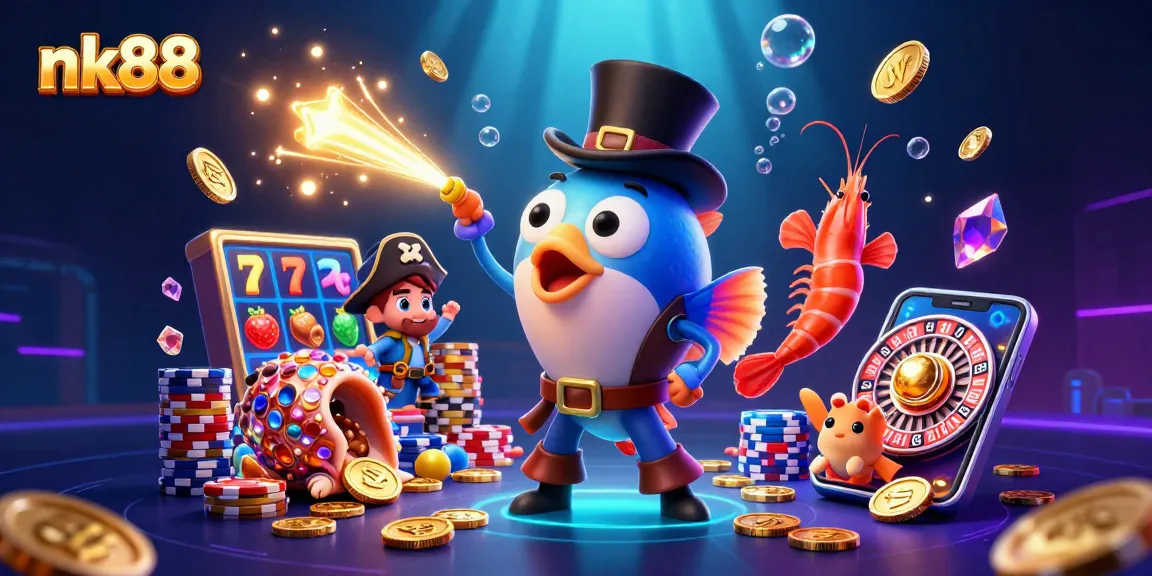 Spin the reels on nk88 with vibrant characters and lavish treasure in a dazzling underwater casino.