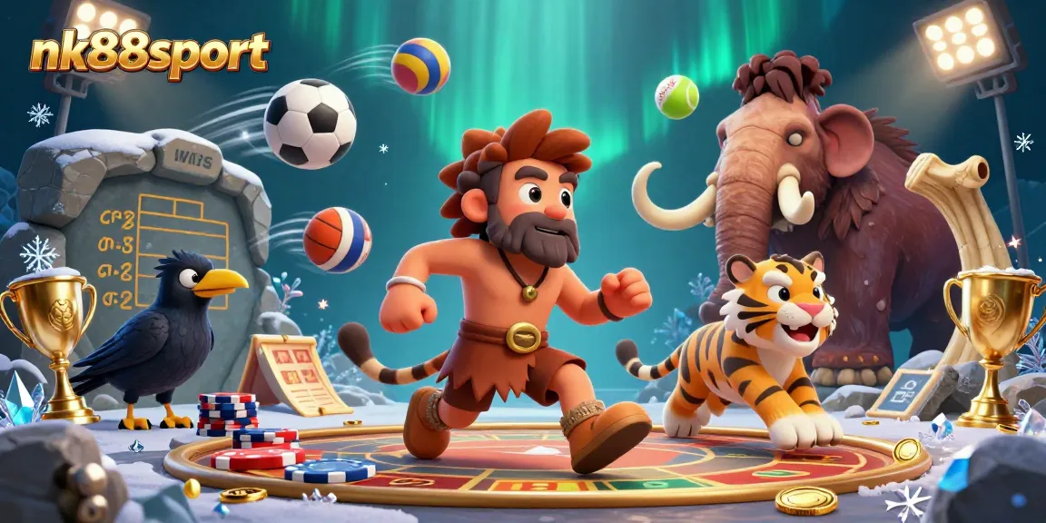 Experience thrilling gameplay at nk88sport with a vibrant casino scene filled with action-packed sports elements.