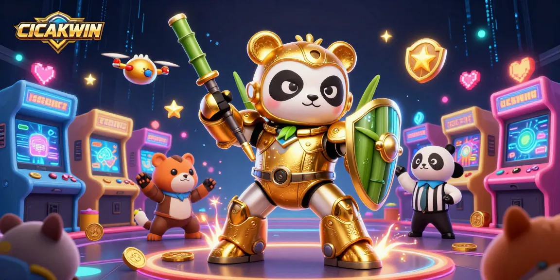 Experience thrilling wins with CICAKWIN, featuring a golden panda in gaming action!