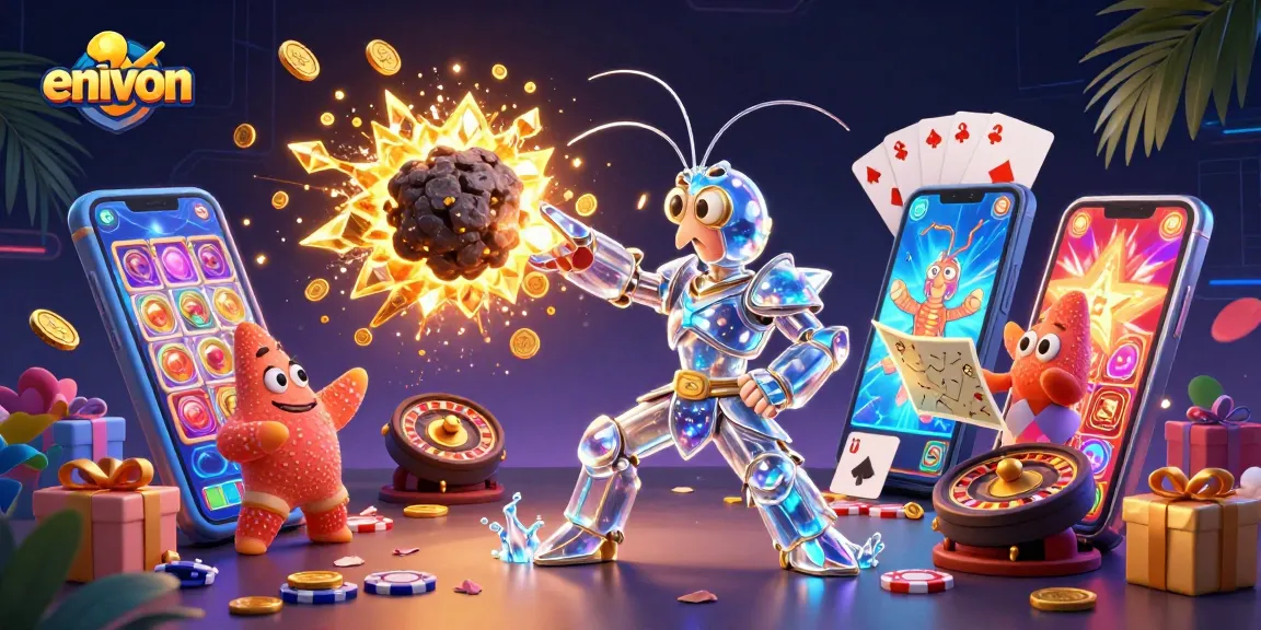 Experience the environ-themed galactic casino adventure with vivid game elements and dynamic characters.
