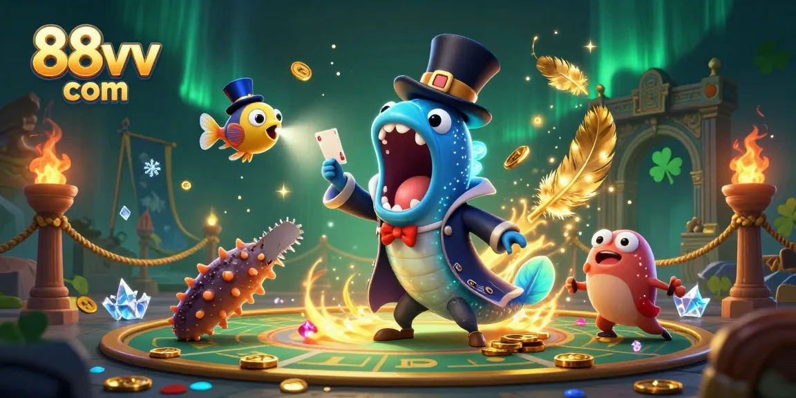 Experience thrilling gameplay at 88vv com with a magical casino scene featuring enchanting characters and elements.