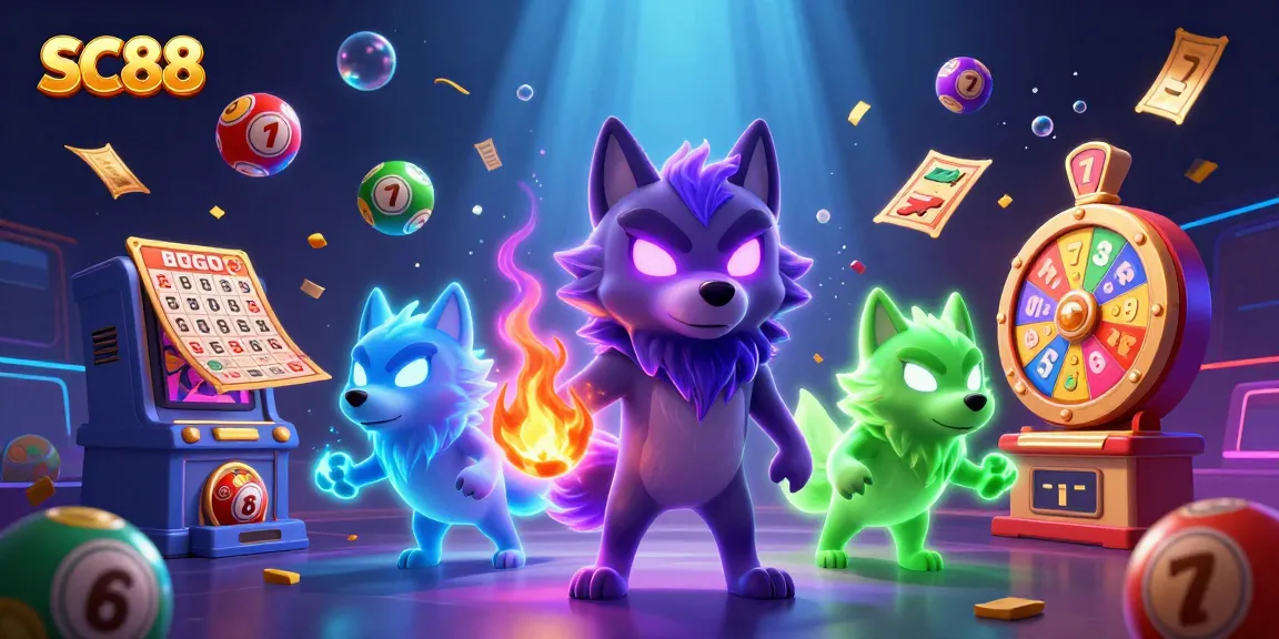 Experience thrilling gameplay with SC88 showcasing vibrant slots, jackpot counters, and exciting elements in a dynamic casino scene.