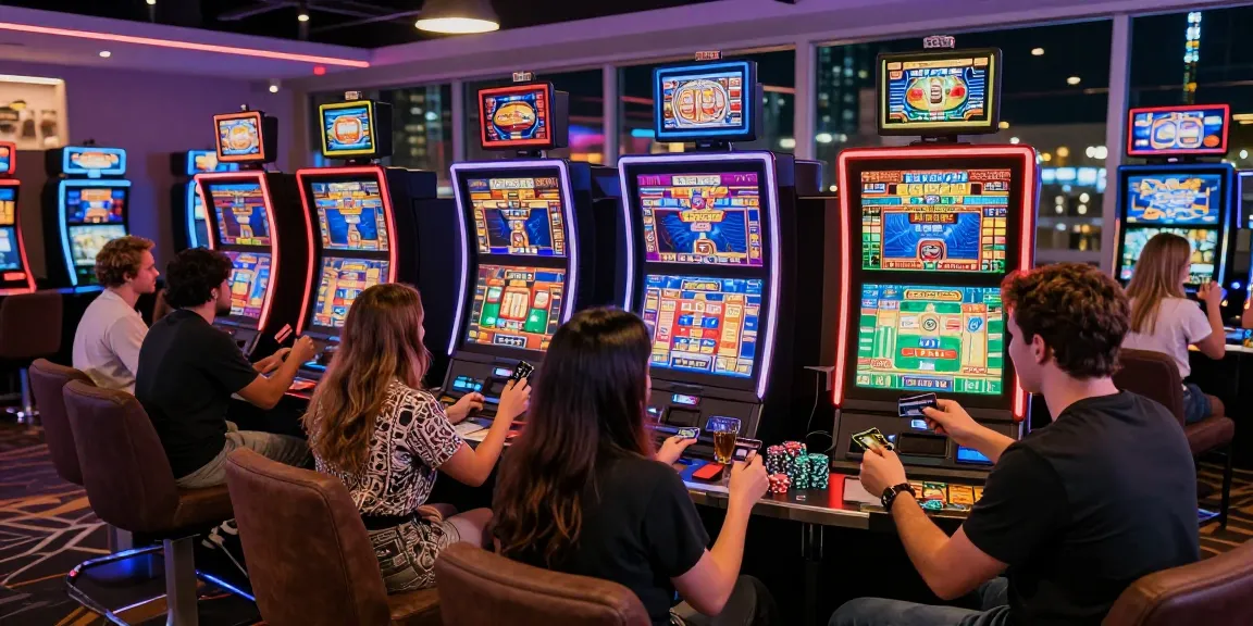 Players enjoying a lively atmosphere at credit card casinos on https://euf.co.uk, showcasing gaming fun, vibrant decor, and modern facilities.