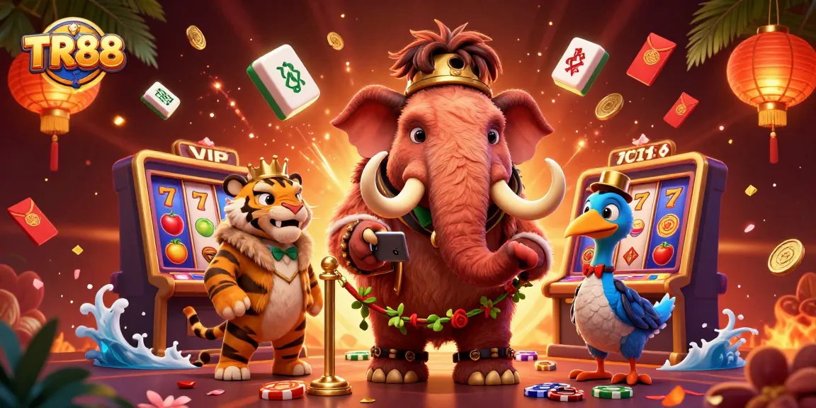 Engage with TR88 as a lively casino scene showcases a bouncer, VIP, and a unique doorman.