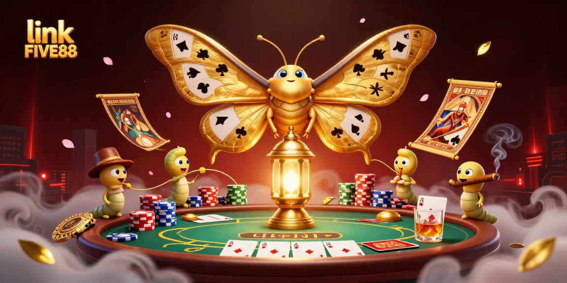 Engage with link FIVE88 for thrilling poker action surrounded by fantasy casino elements.