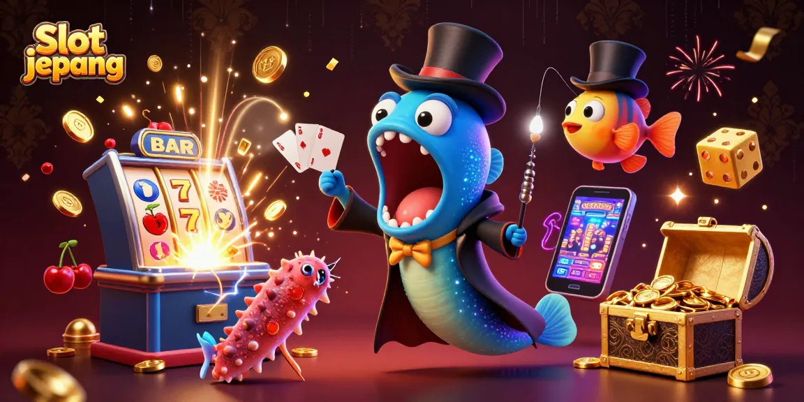 Engage with slot jepang in a thrilling 3D illustration showcasing vibrant casino elements.