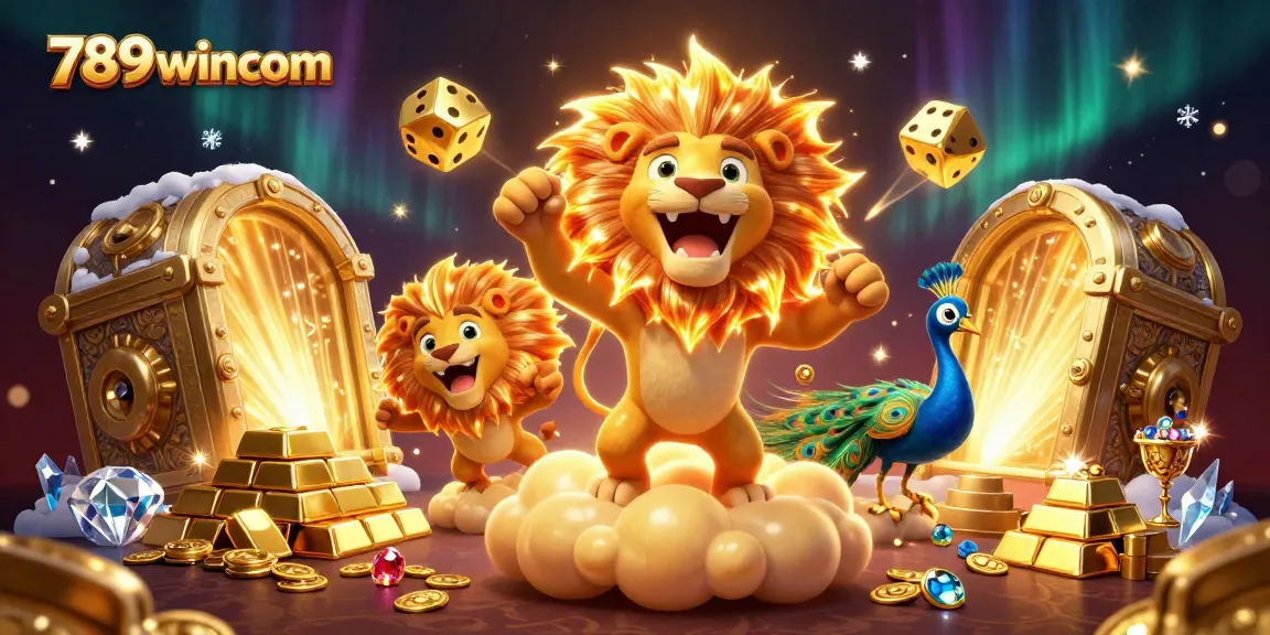 Experience thrill and luck at 789wincom with vibrant 3D illustration of exciting casino elements!