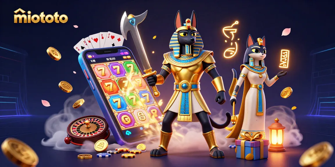 Spin the reels at miototo with Anubis and Bastet in an exhilarating casino adventure.