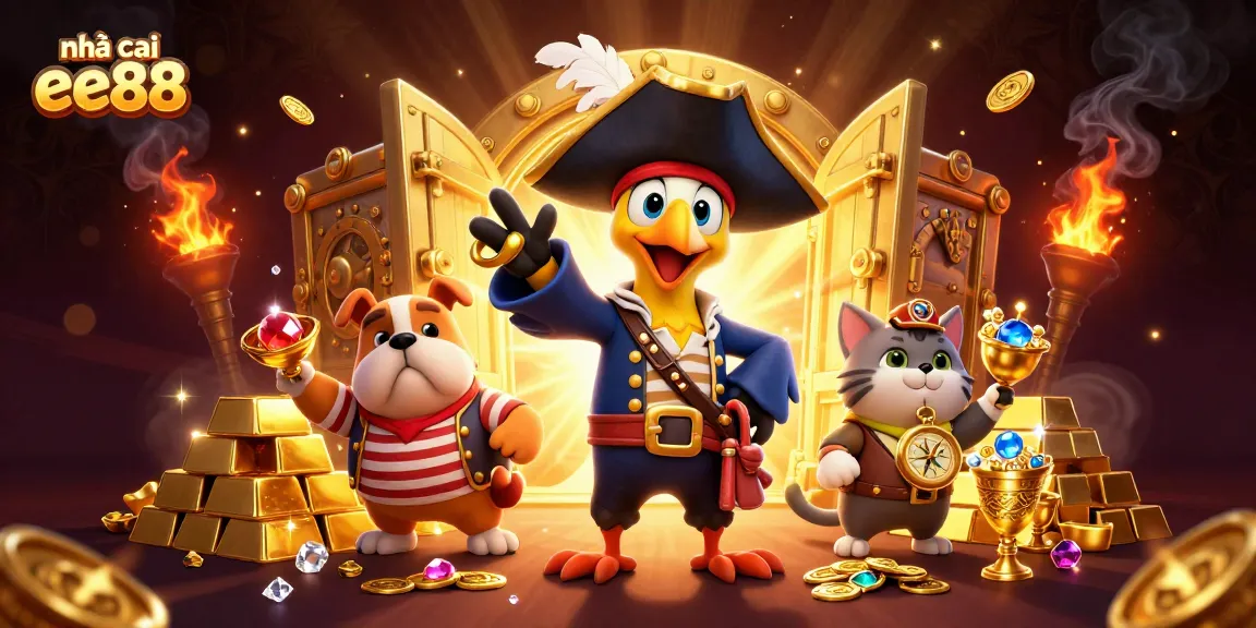 Experience exciting gaming action at nhà cái ee88 with a vibrant 3D casino scene