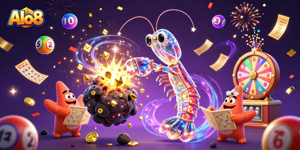 Alo8 empowers players with thrilling lottery excitement through vibrant gaming elements in an engaging illustration.