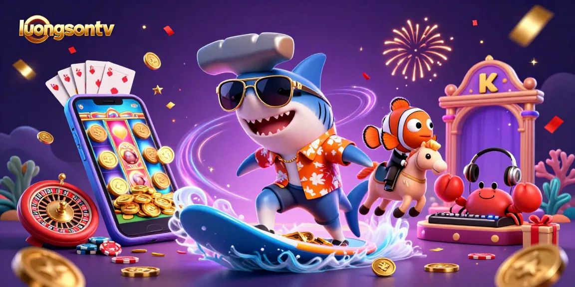 Engage with exciting sports betting action at luongsontv featuring vibrant characters and casino elements.