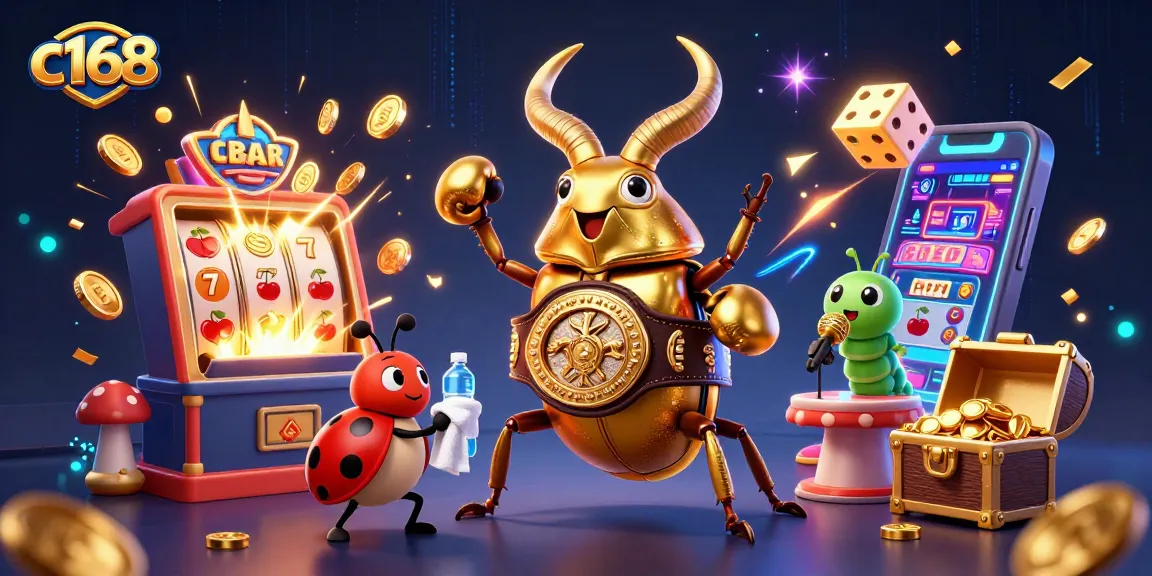 Experience excitement with c168's jackpot explosion in a vibrant casino scene.