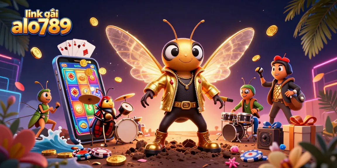 Experience thrilling gameplay with link vào alo789 as the cicada rock star and friends bring the casino to life!