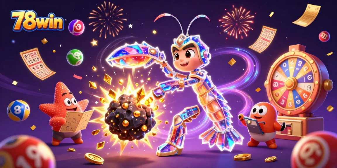 Experience the thrill of 78win as the galactic mantis shrimp battles for golden gems and treasures.