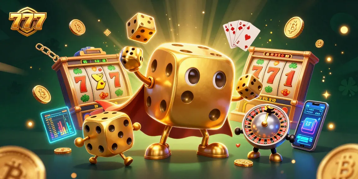 Experience thrilling jackpots with 777 luck and vibrant gaming elements in this dynamic casino illustration.