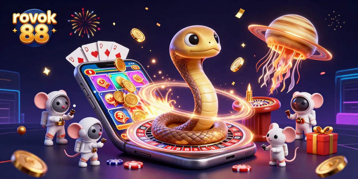 Experience the thrill of betting with rokok 88 in this vibrant cosmic casino scene.