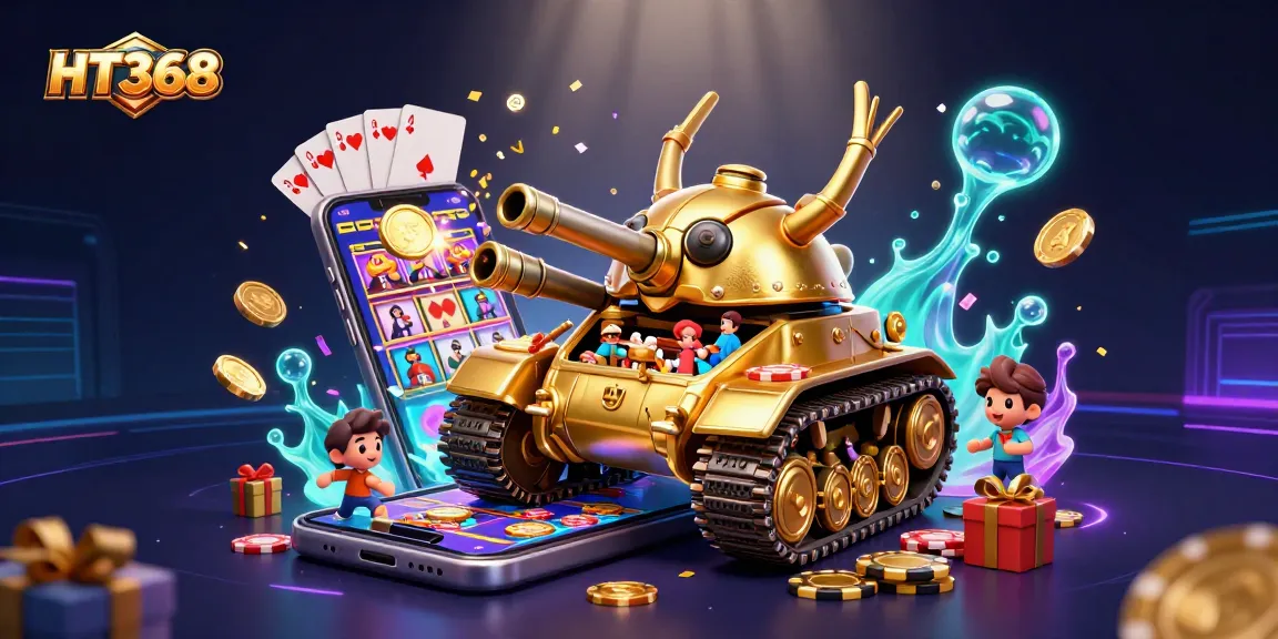 Engage in thrilling gameplay at HT368 with a vibrant 3D casino spectacle featuring mini games and exciting elements.