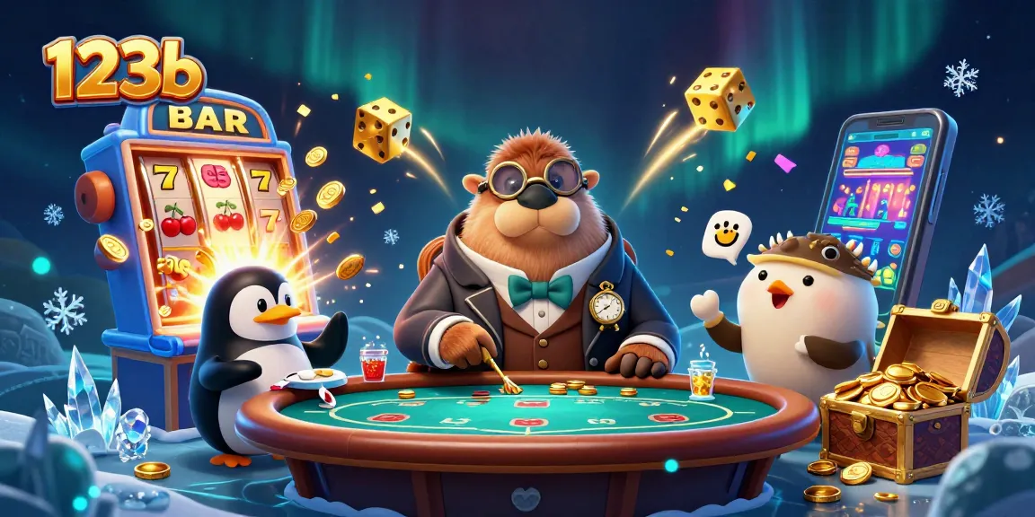 Engage in thrilling poker action at 123b with a walrus, penguin dealer, and a bluffing pufferfish.