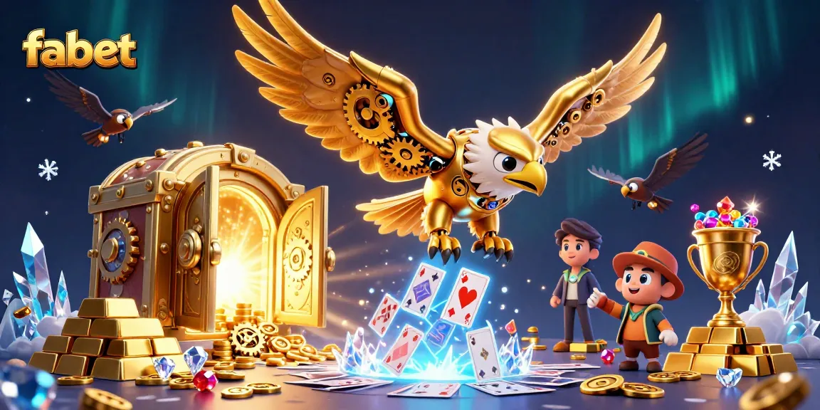 Experience the thrill of fabet with cybernetic features and treasure elements in a vibrant casino scene.