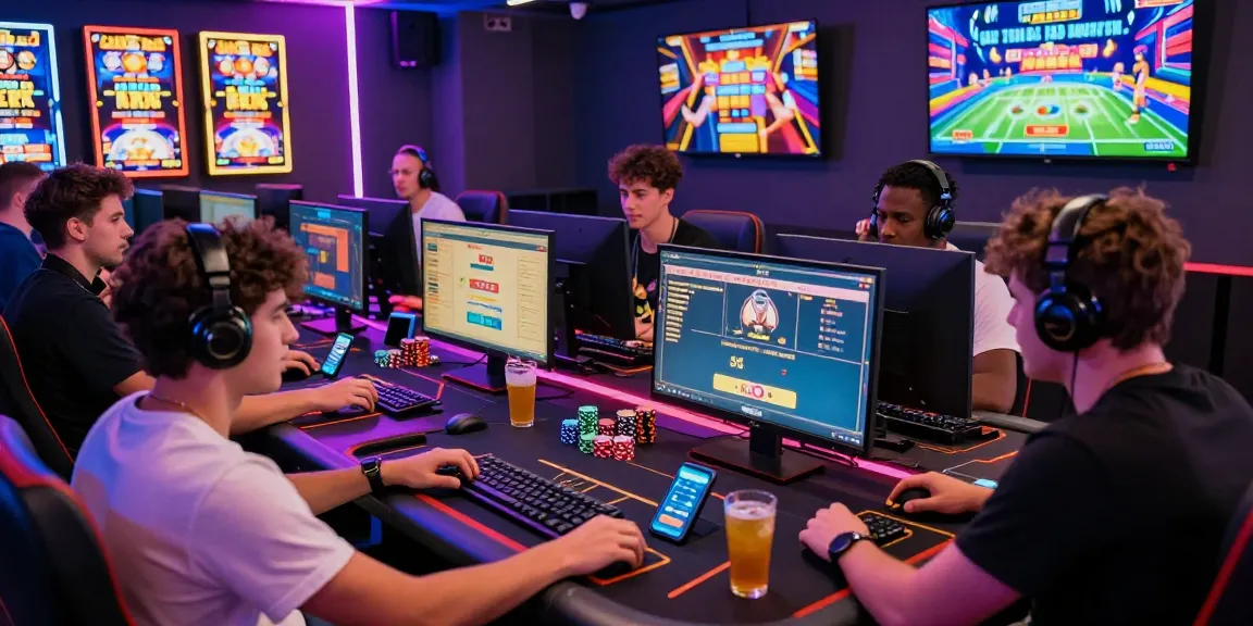 Engaged players enjoying Dominobet online gaming with lively atmosphere and exciting visuals.