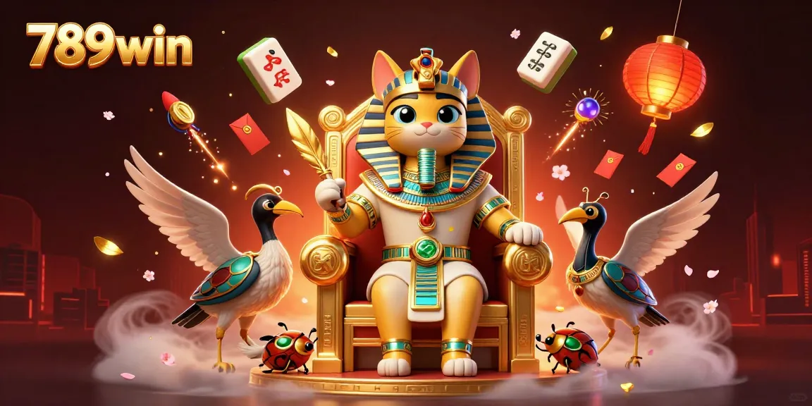 Engage in thrilling gaming with 789win, featuring a vibrant casino scene with lucky symbols and dynamic characters.
