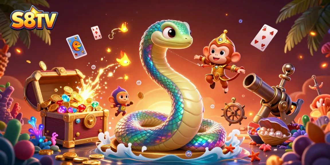 Join the thrill of S8TV as the monkey king swings through a vibrant treasure-filled paradise.