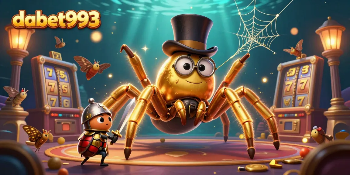 Experience thrilling wins at dabet993 in a vibrant casino illustration with captivating characters.