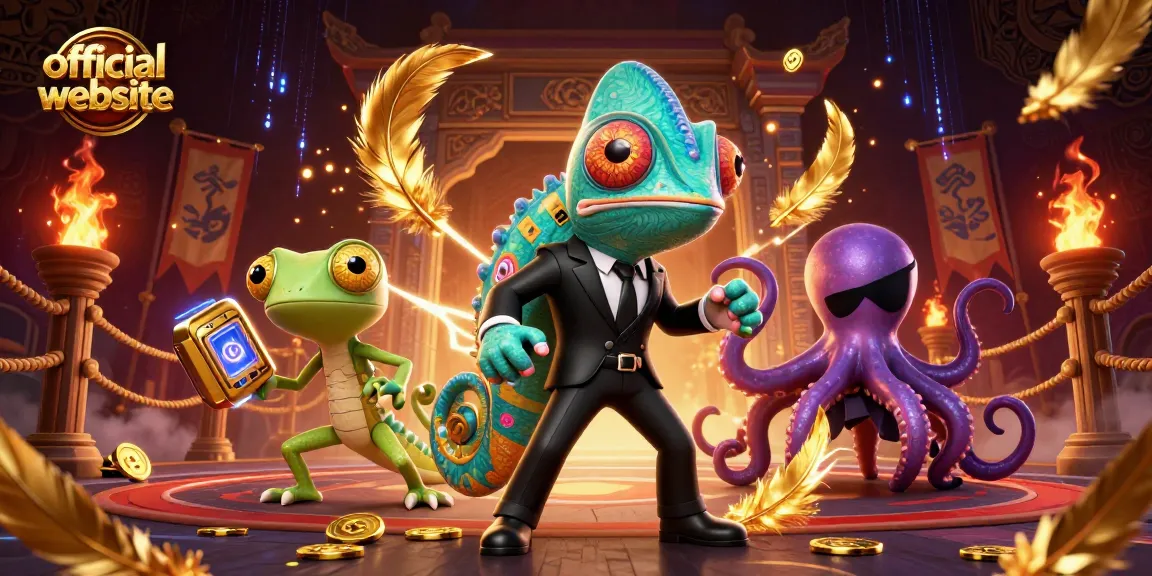 Reveal exciting betting opportunities with the official website showcased in this vibrant casino scene.