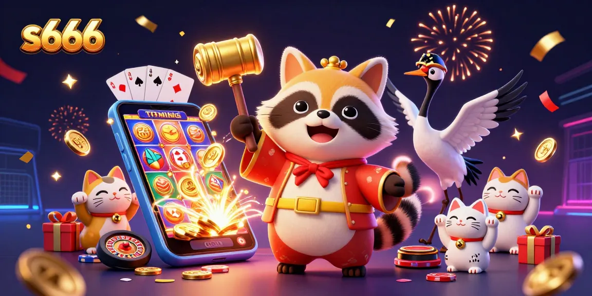 Experience the thrilling world of s666 with vibrant characters and dynamic casino elements.