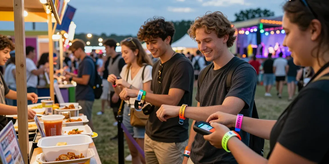 Enhance event management with pulseras NFC para eventos, showcasing seamless access control and cashless payments at festivals.
