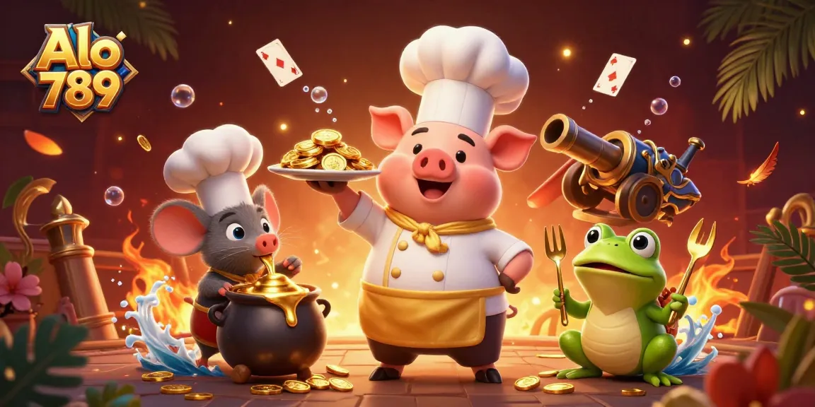 Alo 789 showcases thrilling cockfighting action with vibrant characters, dynamic scenes, and rich casino elements.