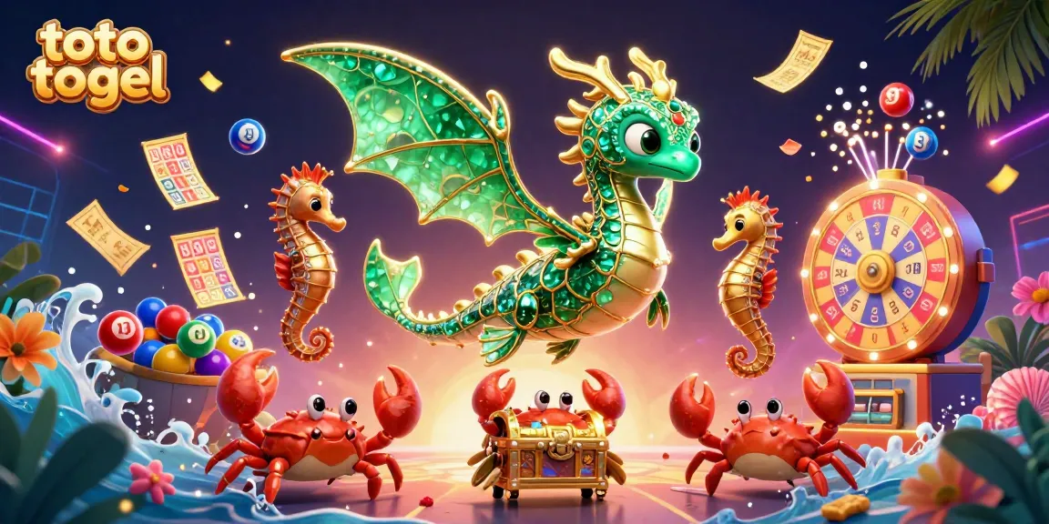 Engage in exciting toto togel gameplay with vibrant elements and rich 3D lottery-themed illustration.