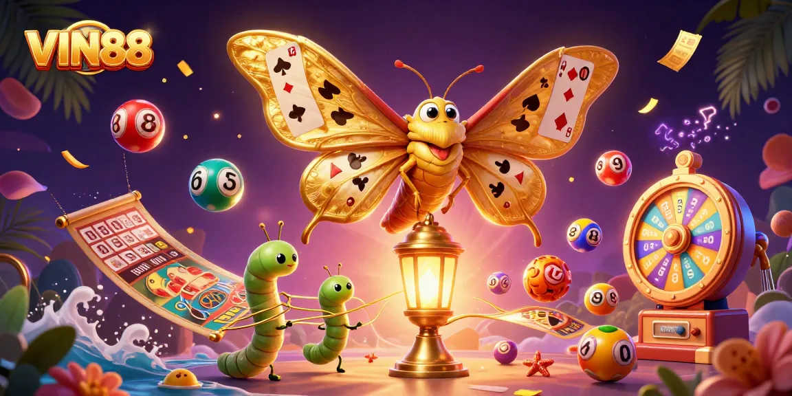 Experience thrilling gaming with VIN88 in a vibrant, detailed casino scene.