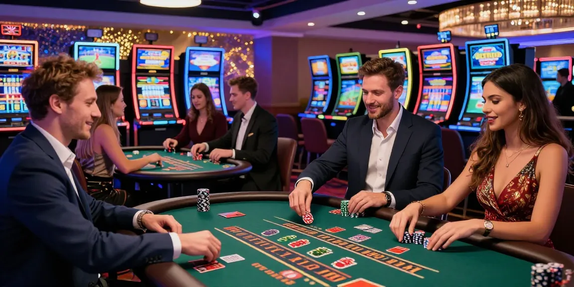 Exciting scene at premier credit card casinos showcasing vibrant gaming activities, players engaging with Visa and Mastercard rewards at https://gdsap.org.uk.
